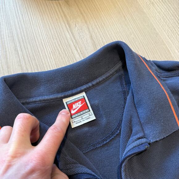 Men's Vintage 90's Nike Denver Broncos 1/4 Zip Pullover Long Sleeve Shirt Sz L - Picture 6 of 7